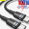 100W/20V/5A USB Type C to Type C Charger Cable