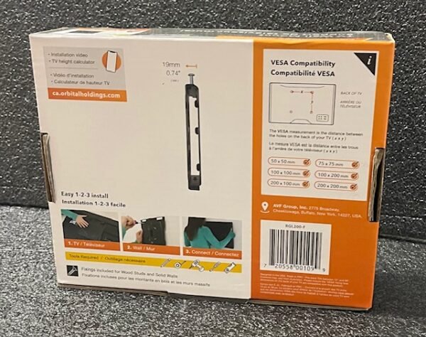 TV Wall Mount - Flat to Wall - 12-39''/po .